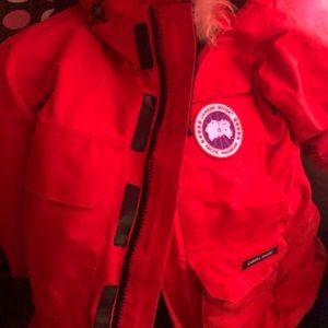 Canada goose down parka red